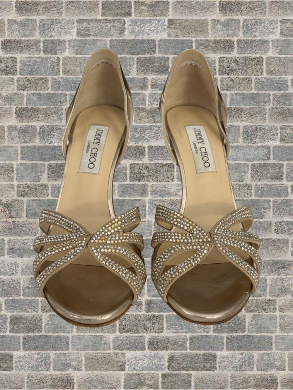 JIMMY CHOO Bauble d'Orsay Crystal-Embellished Shoe
